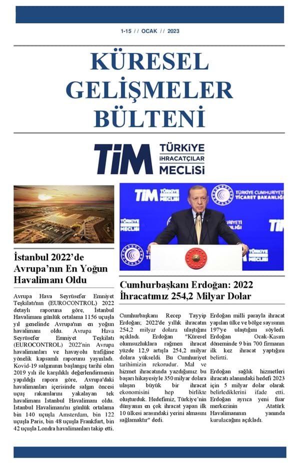 1-15 Ocak 2023 Bülteni 